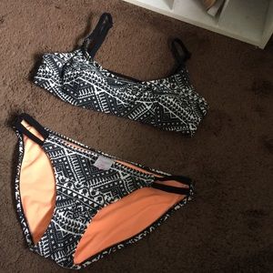 Tribal print bikini swimsuit